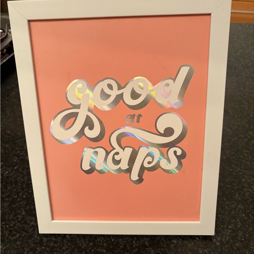Chic 'Good at Naps' Framed Art